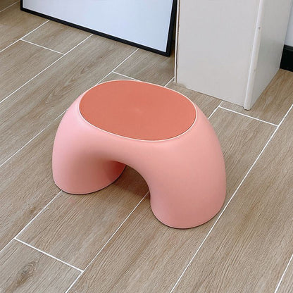 Modern Minimalist Kids Rainbow Shape PP Plastic Low Stool For Living Room