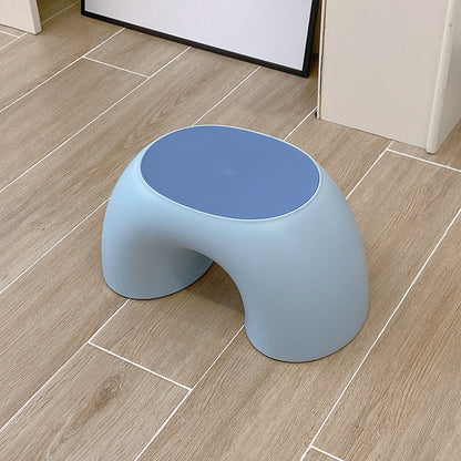 Modern Minimalist Kids Rainbow Shape PP Plastic Low Stool For Living Room