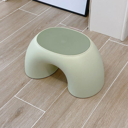Modern Minimalist Kids Rainbow Shape PP Plastic Low Stool For Living Room