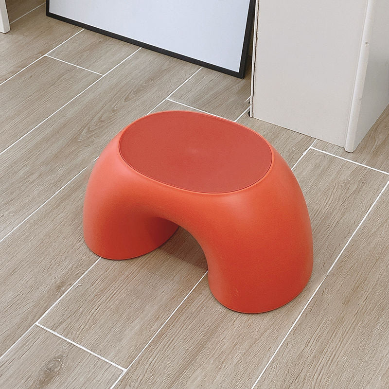 Modern Minimalist Kids Rainbow Shape PP Plastic Low Stool For Living Room