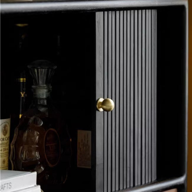 Traditional Vintage Solid Wood Rectangular Storage Cabinet With 4 Drawers For Bedroom & Living Room