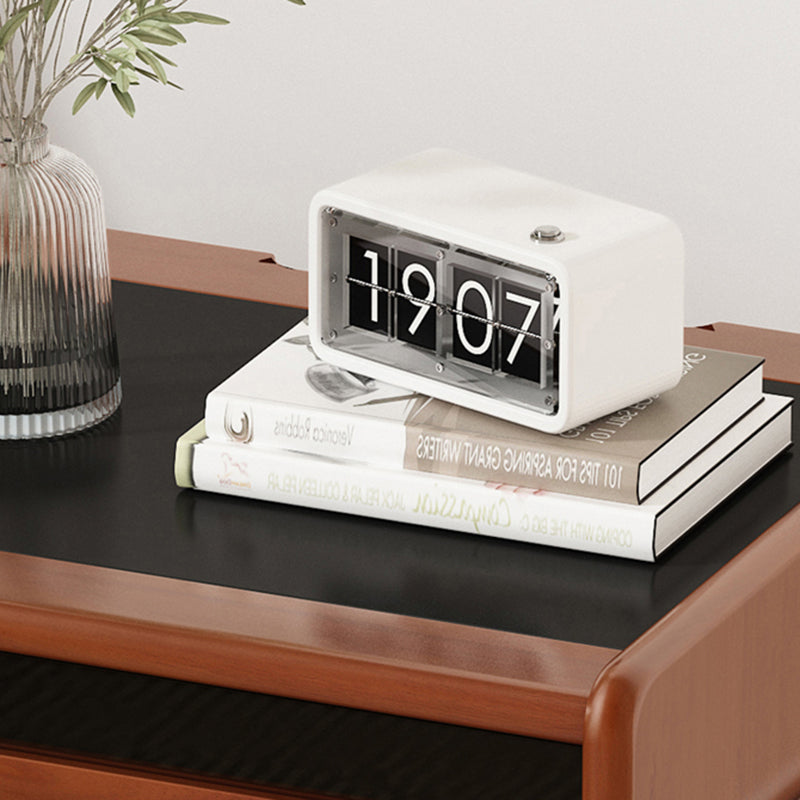 Traditional Vintage Wood, Rock Slab & Stainless Steel Rectangular Nightstand With 2-Drawer For Bedroom