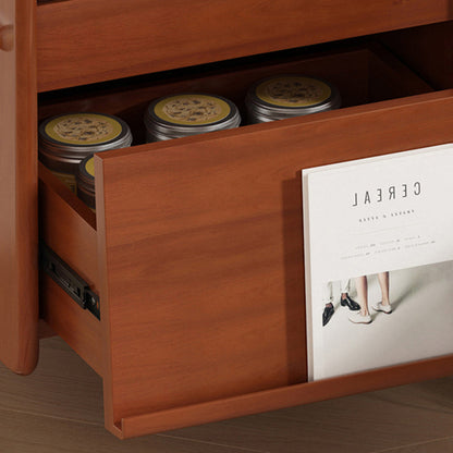 Traditional Vintage Wood, Rock Slab & Stainless Steel Rectangular Nightstand With 2-Drawer For Bedroom