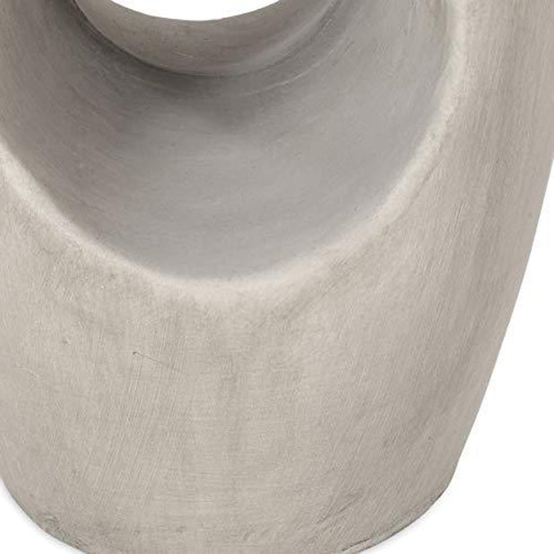 Contemporary Creative Magnesium Oxide Round Tree-Hollow Side Table With Wear-Resistant Pads For Bedroom And Living Room