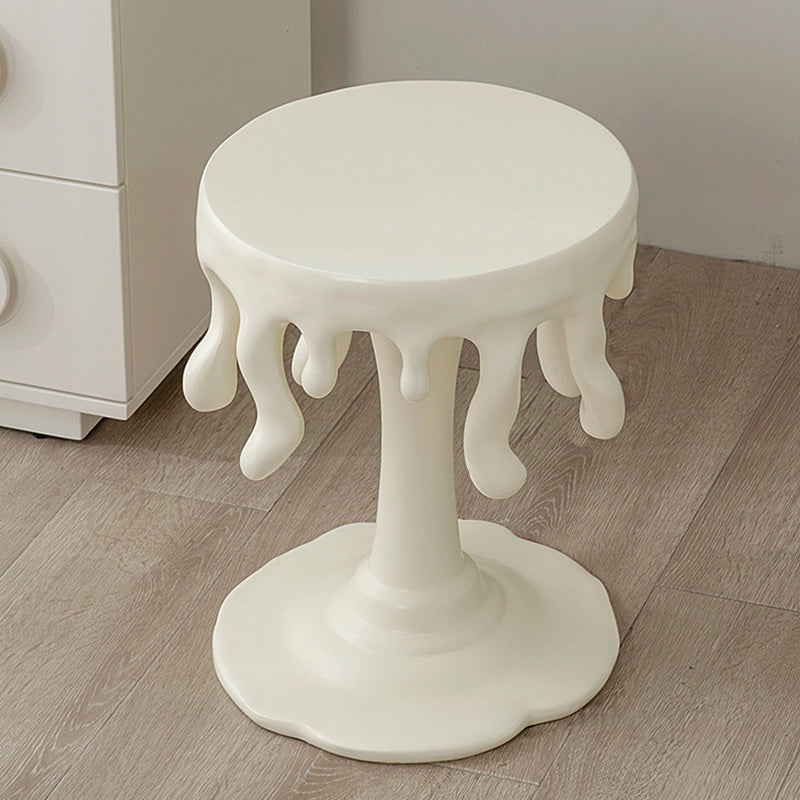 Contemporary Nordic Resin Waterdrop & Round Side Table For Living Room & Bedroom