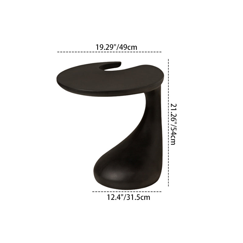 Contemporary Creative Plastic Dolphin-Curve Side Table With Anti-Slip Pads For Living Room & Bedroom