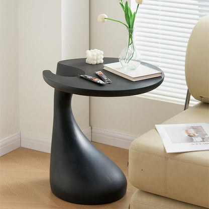 Contemporary Creative Plastic Dolphin-Curve Side Table With Anti-Slip Pads For Living Room & Bedroom