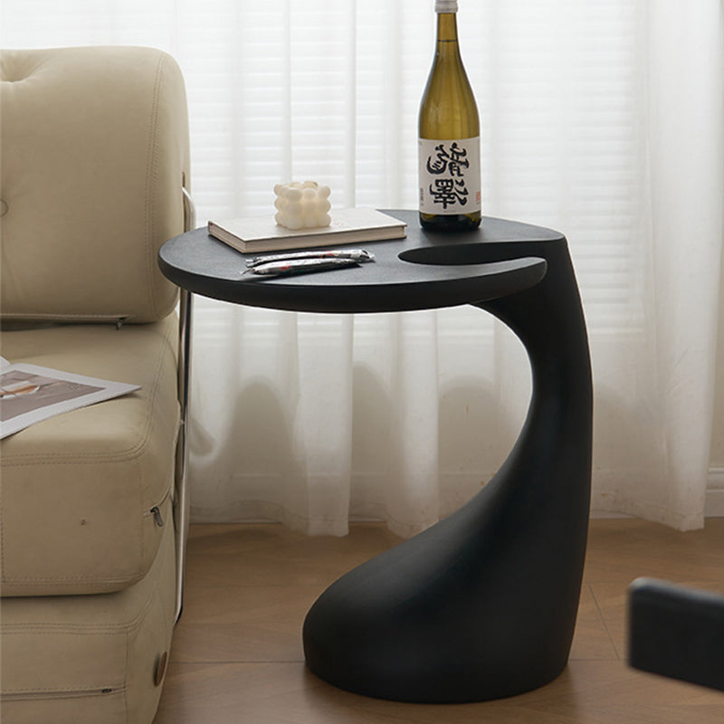 Contemporary Creative Plastic Dolphin-Curve Side Table With Anti-Slip Pads For Living Room & Bedroom