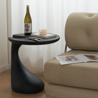 Contemporary Creative Plastic Dolphin-Curve Side Table With Anti-Slip Pads For Living Room & Bedroom