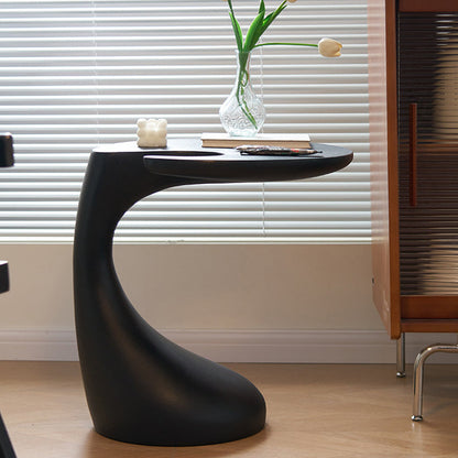 Contemporary Creative Plastic Dolphin-Curve Side Table With Anti-Slip Pads For Living Room & Bedroom