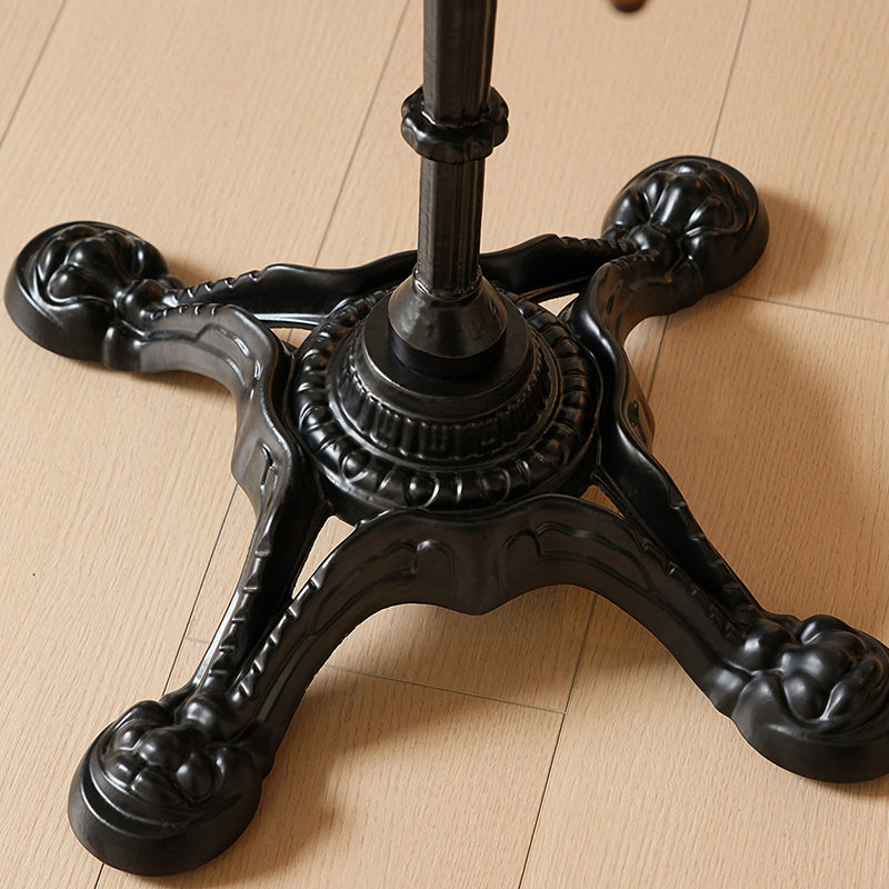 Traditional French Wood And Iron Octagonal Cross Base Side Table For Living Room And Bedroom