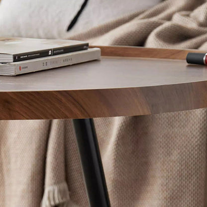 Modern Minimalist MDF & Iron Mango-Shaped Coffee Table For Bedroom & Living Room