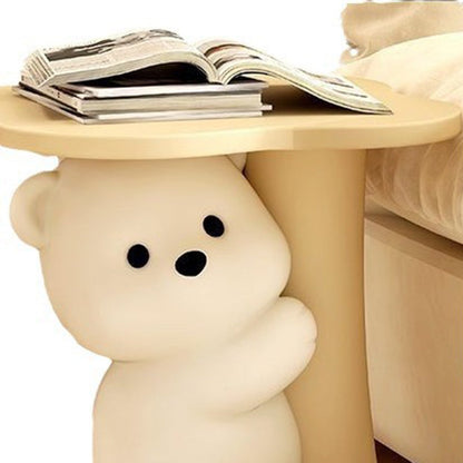 Contemporary Creative Resin Bear-Shaped Side Table For Bedroom & Living Room Decor