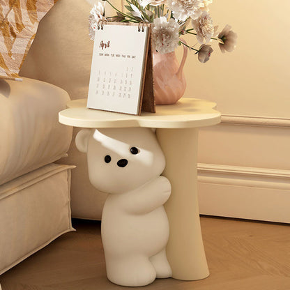 Contemporary Creative Resin Bear-Shaped Side Table For Bedroom & Living Room Decor