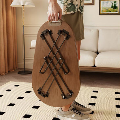Contemporary Creative Wood Metal Beetle-Shaped Coffee Table With Folding Design For Living Room And Bedroom