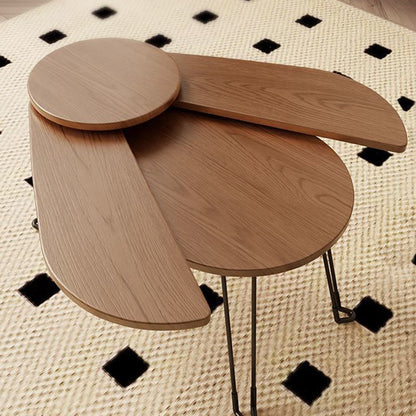 Contemporary Creative Wood Metal Beetle-Shaped Coffee Table With Folding Design For Living Room And Bedroom