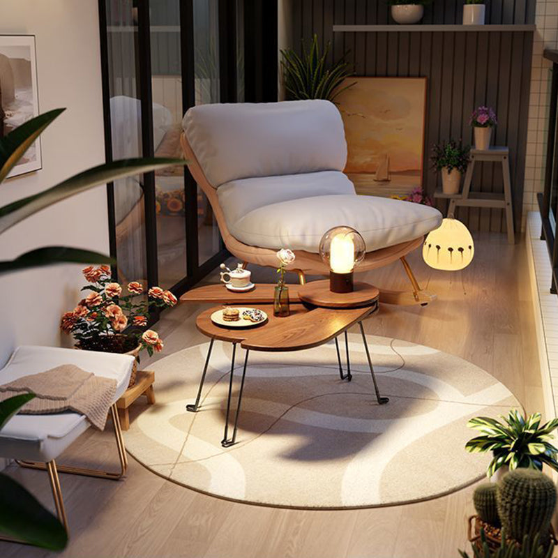 Contemporary Creative Wood Metal Beetle-Shaped Coffee Table With Folding Design For Living Room And Bedroom
