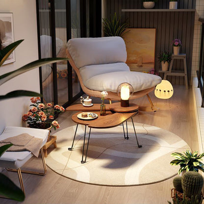 Contemporary Creative Wood Metal Beetle-Shaped Coffee Table With Folding Design For Living Room And Bedroom