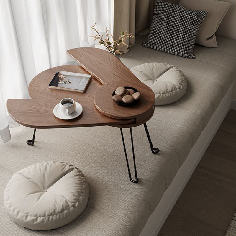 Contemporary Creative Wood Metal Beetle-Shaped Coffee Table With Folding Design For Living Room And Bedroom