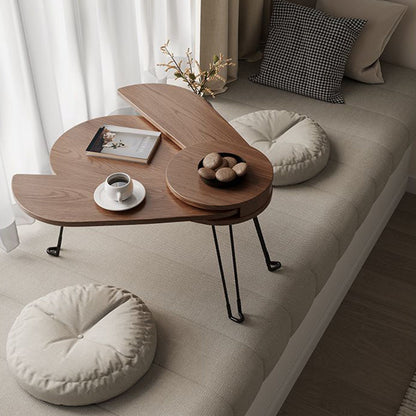 Contemporary Creative Wood Metal Beetle-Shaped Coffee Table With Folding Design For Living Room And Bedroom