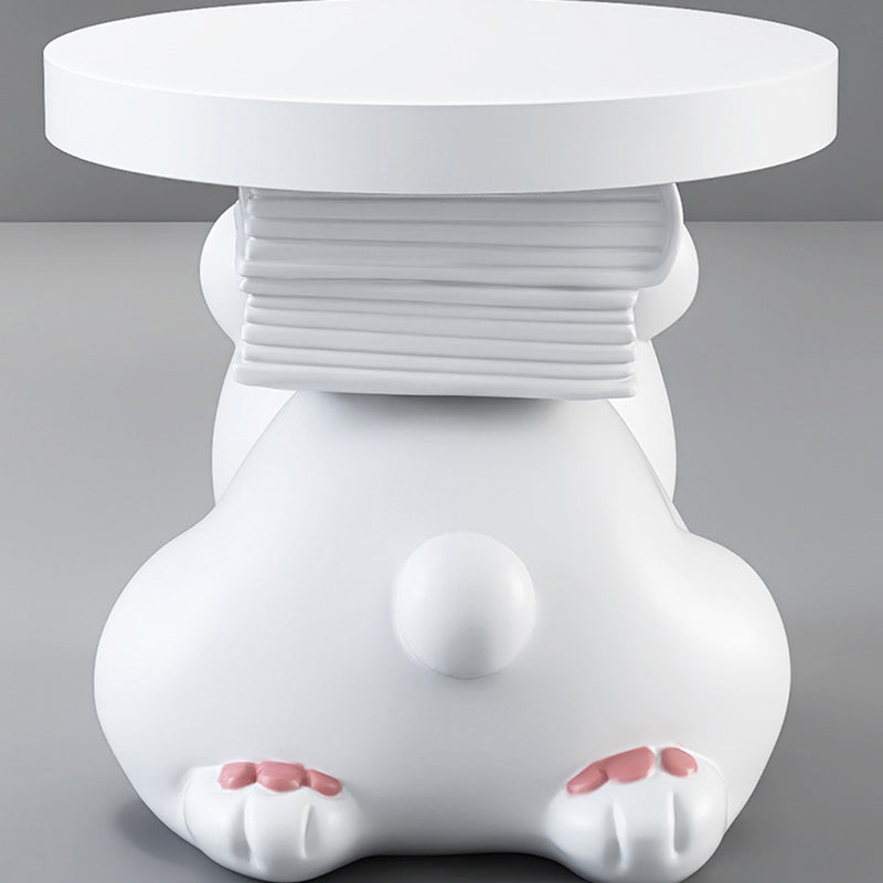 Contemporary Creative Resin Bear-Shaped Side Table For Bedroom And Living Room Decor