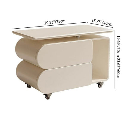 Contemporary Nordic Eco-Board & Iron Oval-Rectangular Coffee Table With Lift-Top And Swivel For Living Room And Bedroom