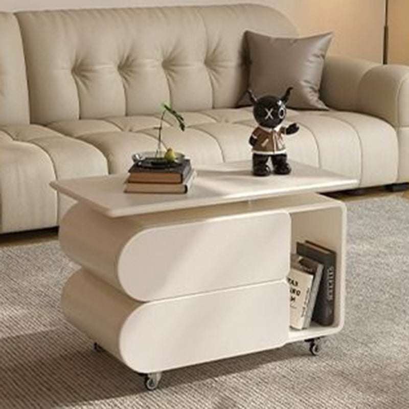 Contemporary Nordic Eco-Board & Iron Oval-Rectangular Coffee Table With Lift-Top And Swivel For Living Room And Bedroom