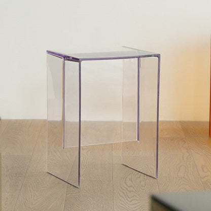 Modern Minimalist PC Rectangular Side Table For Bedroom & Living Room