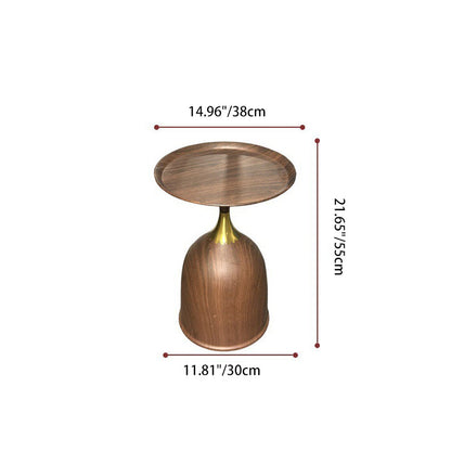 Modern Minimalist Carbon Steel Round Side Table For Bedroom & Living Room
