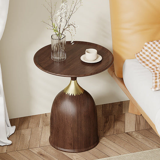 Modern Minimalist Carbon Steel Round Side Table For Bedroom & Living Room