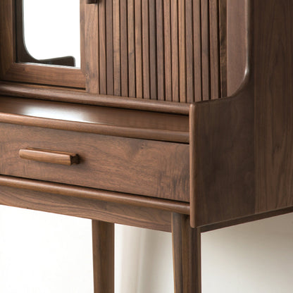 Traditional Vintage Wood Rectangular Makeup Vanity With 1-Drawer For Bedroom And Living Room