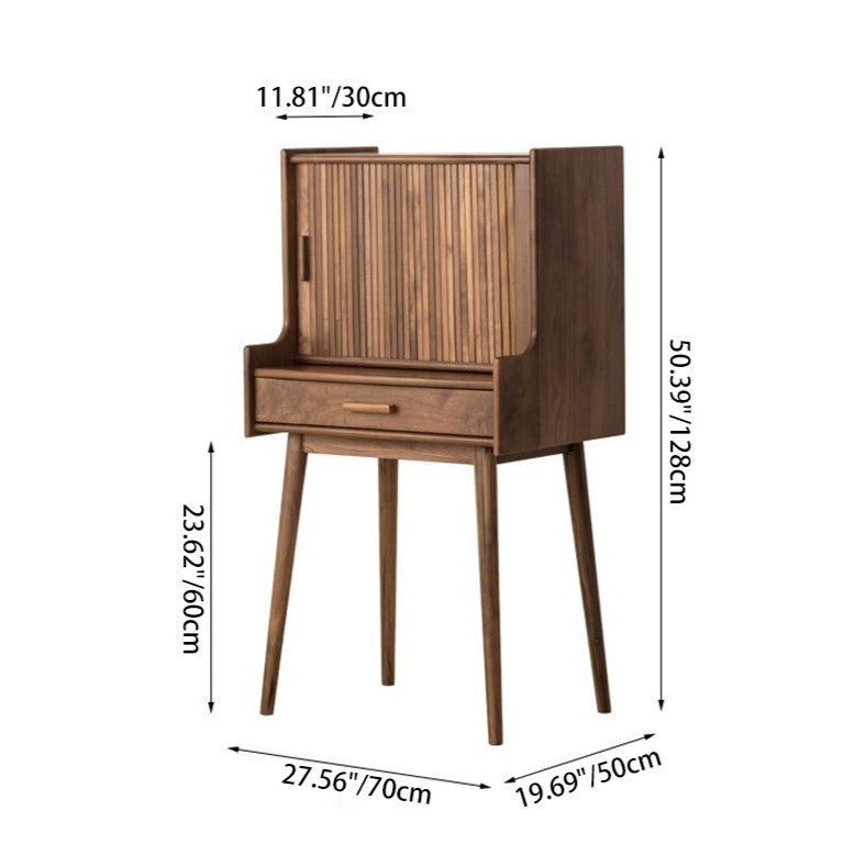 Traditional Vintage Wood Rectangular Makeup Vanity With 1-Drawer For Bedroom And Living Room
