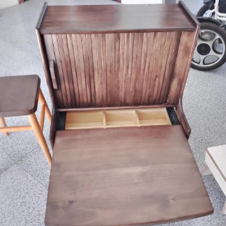 Traditional Vintage Wood Rectangular Makeup Vanity With 1-Drawer For Bedroom And Living Room