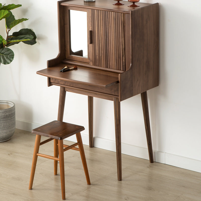 Traditional Vintage Wood Rectangular Makeup Vanity With 1-Drawer For Bedroom And Living Room