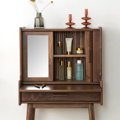 Traditional Vintage Wood Rectangular Makeup Vanity With 1-Drawer For Bedroom And Living Room