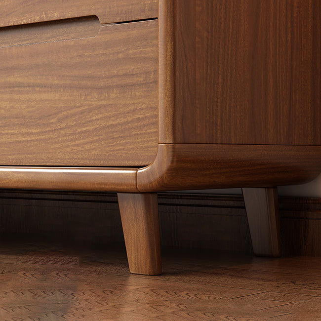 Traditional Chinese Solid Wood Rounded Rectangular Storage Cabinet With 6/9 Drawers For Bedroom Or Living Room