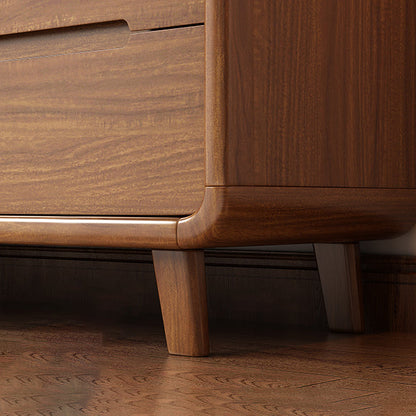 Traditional Chinese Solid Wood Rounded Rectangular Storage Cabinet With 6/9 Drawers For Bedroom Or Living Room