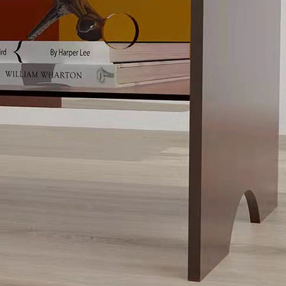 Modern Minimalist Acrylic Arch Square End Table 3-Tiers For Bedroom & Living Room
