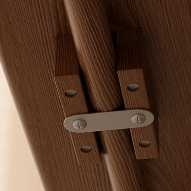 Modern Minimalist Solid Wood X-Shaped Rectangular Foldable End Table For Bedroom & Living Room