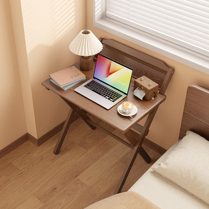 Modern Minimalist Solid Wood X-Shaped Rectangular Foldable End Table For Bedroom & Living Room