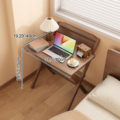 Modern Minimalist Solid Wood X-Shaped Rectangular Foldable End Table For Bedroom & Living Room