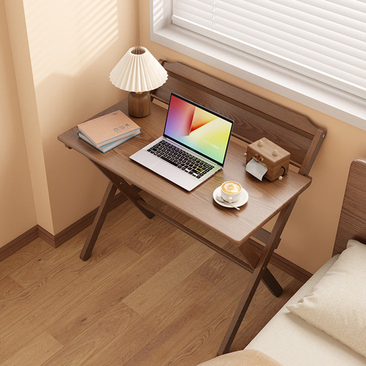 Modern Minimalist Solid Wood X-Shaped Rectangular Foldable End Table For Bedroom & Living Room