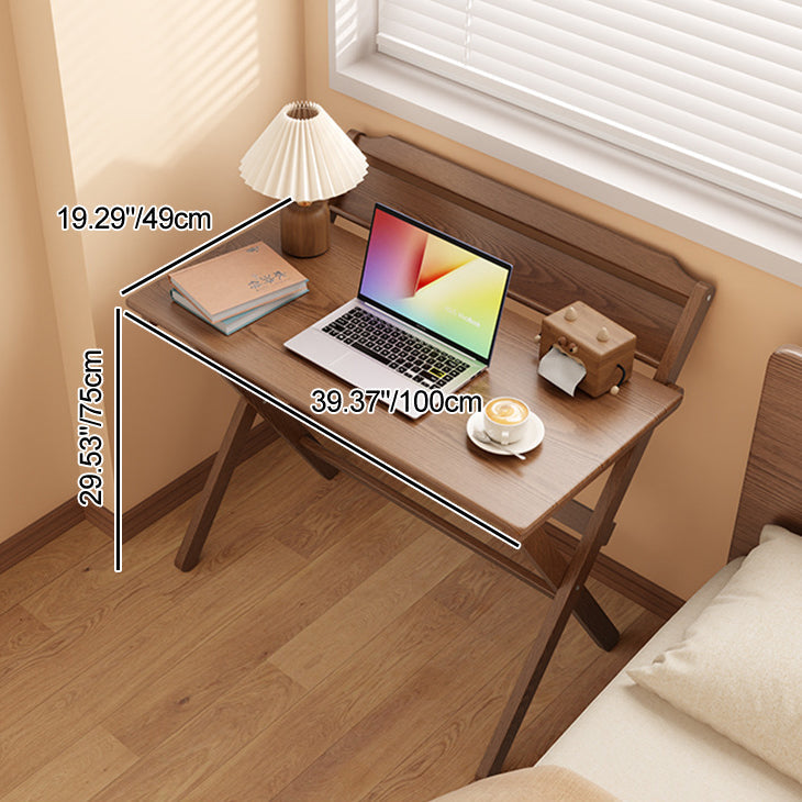 Modern Minimalist Solid Wood X-Shaped Rectangular Foldable End Table For Bedroom & Living Room