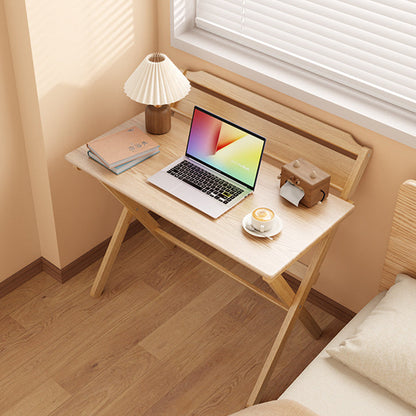 Modern Minimalist Solid Wood X-Shaped Rectangular Foldable End Table For Bedroom & Living Room