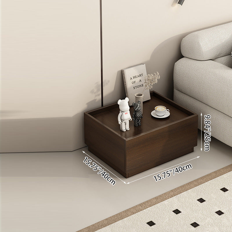 Contemporary Creative Engineered Wood Metal Rectangular Modular Nightstand 1/2-Drawer For Bedroom