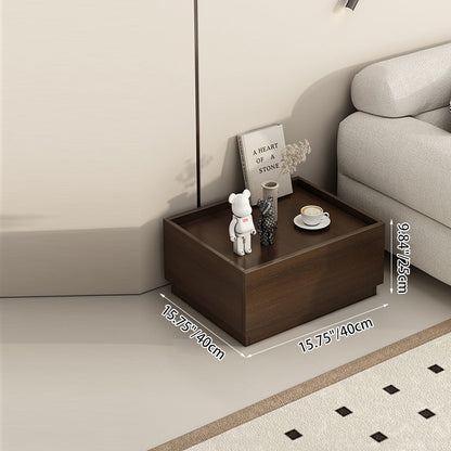 Contemporary Creative Engineered Wood Metal Rectangular Modular Nightstand 1/2-Drawer For Bedroom