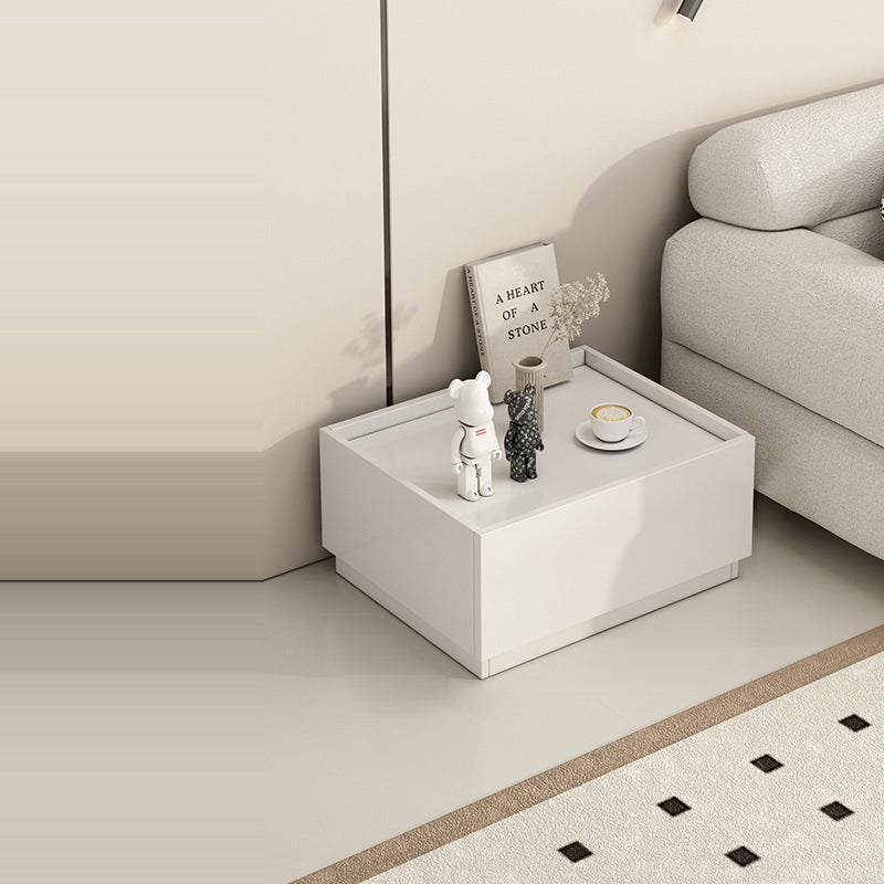 Contemporary Creative Engineered Wood Metal Rectangular Modular Nightstand 1/2-Drawer For Bedroom