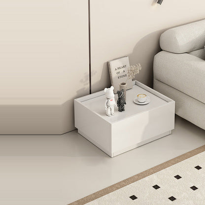 Contemporary Creative Engineered Wood Metal Rectangular Modular Nightstand 1/2-Drawer For Bedroom