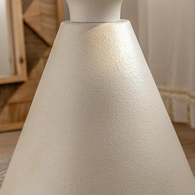 Traditional Vintage Round Magnesium Oxide Wood End Table 1-Tier For Dining Room