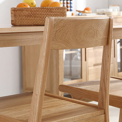 Traditional Japanese Square Wood Coffee Table 1-Tier For Dining Room